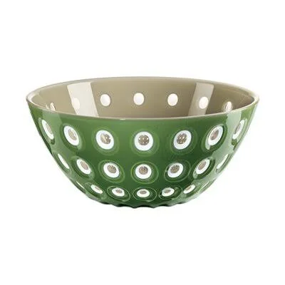Le Murrine Serving Bowl Guzzini Color: Green/Beige - Size: 4.3x22 H x 9.8x22 W x 9.8x22 D