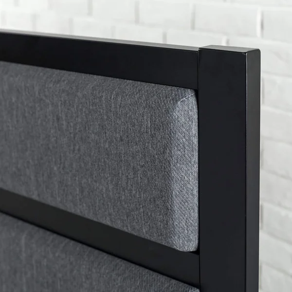 Zinus Modern Studio Upholstered Metal Headboard - Twin Upholstered Grey