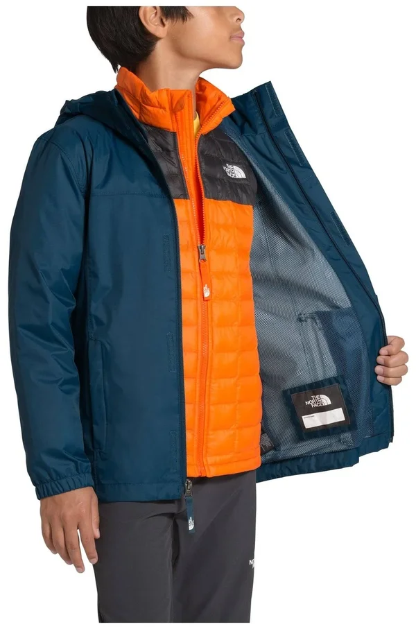 The North Face Resolve Reflective Jacket Burnt Olive Green Ponderosa Print, S