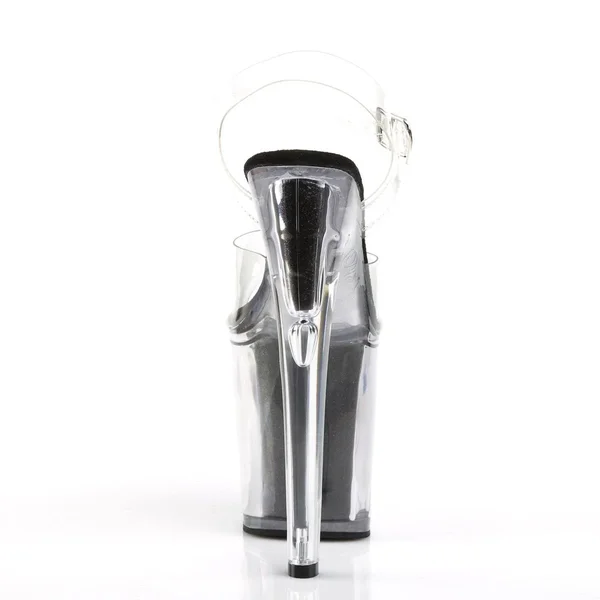 Pleaser - XTREME-808G 11 - Clear/Black Glitter