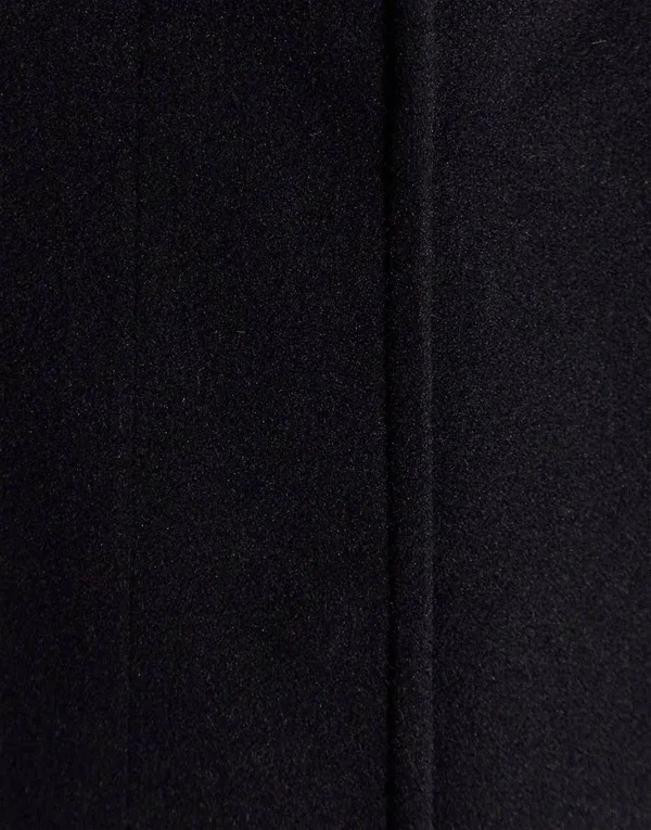 ASOS Design Petite Textured Hood Coat in Black