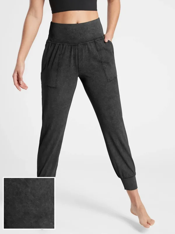 Athleta Women's Salutation Garment Dye Jogger Black Size XL