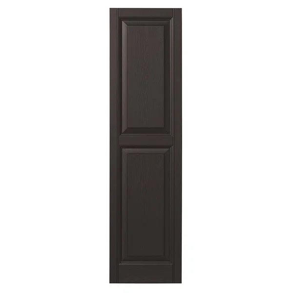 Ply Gem 15 in. x 47 in. Raised Panel Polypropylene Shutter Pair in Brown