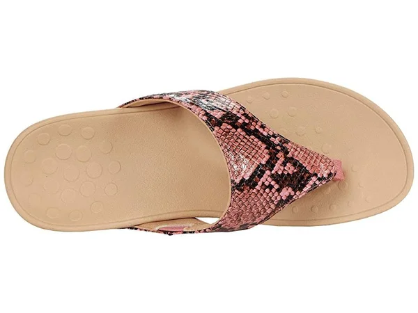 Vionic Pacific Naples - Women's Platform Sandal Pink Snake - 6 Medium
