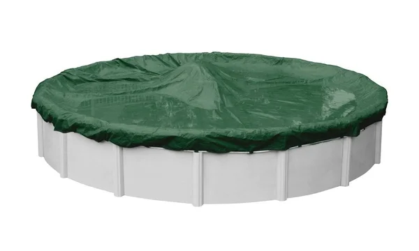 Pool Mate 3730-4-PM Forest Green Winter Pool Cover for Round Above Ground Swimming Pools, 30-ft. Round Pool