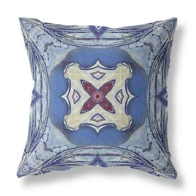 Pastel Floral Squares Broadcloth Indoor Outdoor Blown and Closed Pillow Muted Green Indigo Hot Pink Bungalow Rose Size: 20x22 x