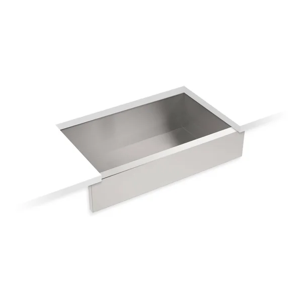 Sterling Ludington Apron Front 20243-NA 34-Inch by 19.75-Inch Under-Mount Single Bowl Kitchen Sink, Stainless Steel