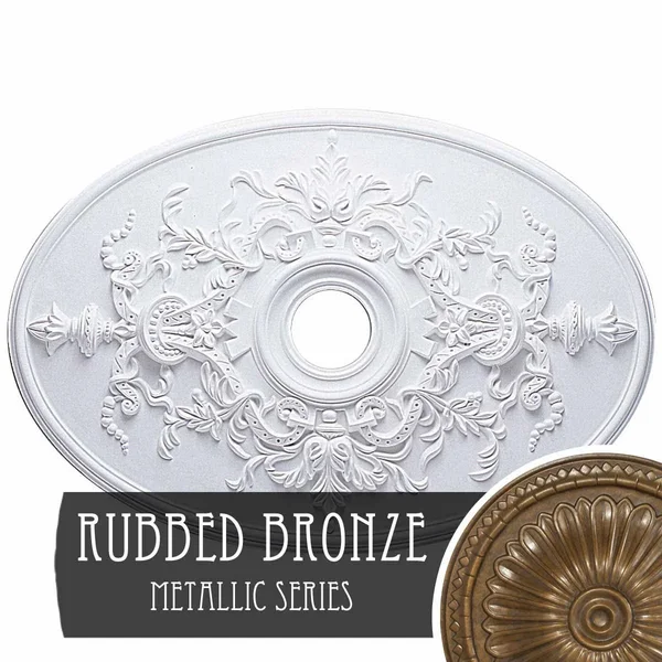 30 3/4x22W x 21/14x22H x 3 7/8x22ID x 1 5/8x22P Alexa Ceiling Medallion (Rubbed Bronze)