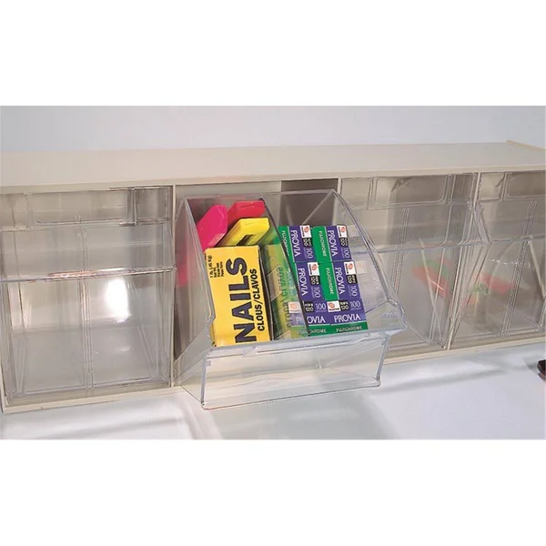 Quantum Storage Tip-Out Bin System, Beige, 6.62x22 L x 23.62x22 W x 8.12x22 H