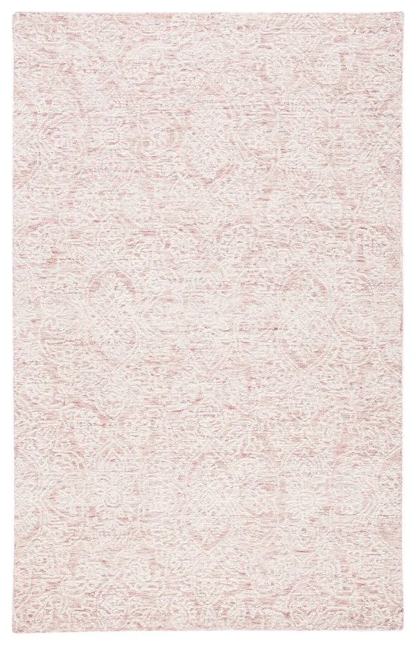 Metro Collection MET998U Rug Pink - Ivory, Round 6& x 6&