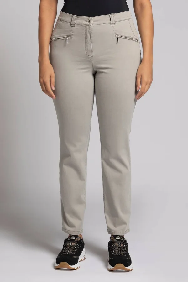 Plus Size Straight Fit, Woman, Beige, Size: 16L, Cotton, Ulla Popken