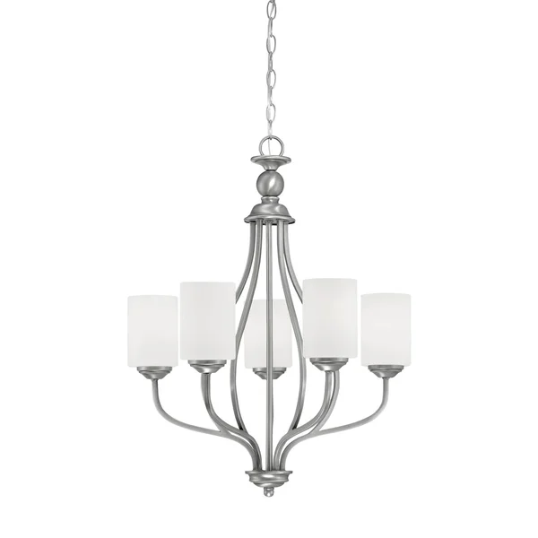 Millennium Lighting 3055 Lansing 5 Light Chandelier, Brushed Pewter