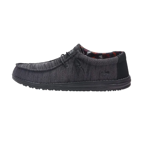 Hey Dude Wally Sox Men's Shoes Jet Black : 7 M