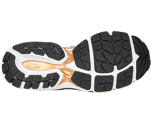 Mizuno - Men's Wave Inspire 16 Waveknit Running Shoe, black-white, Size 15