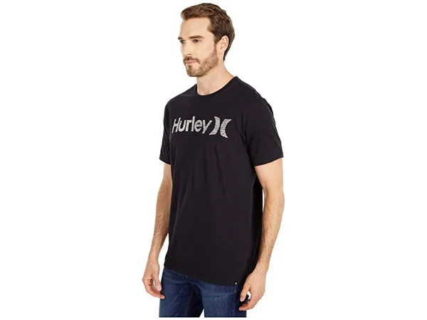 Hurley One and Only Push Through T-Shirt - Black - White - M