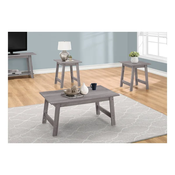 Monarch Specialties 3 Piece Table Set - Grey