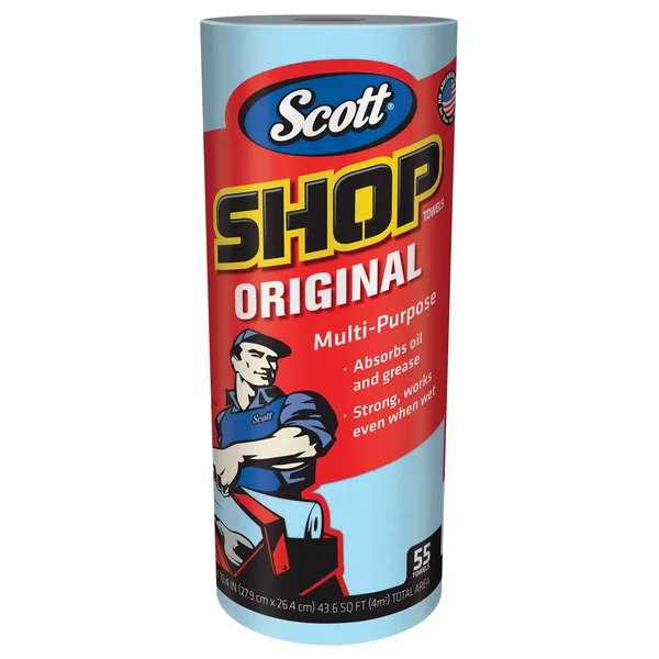 Scott Shop Towels Original 75130 Blue Shop Towels 1 Roll, Pack 30 Packs, Case