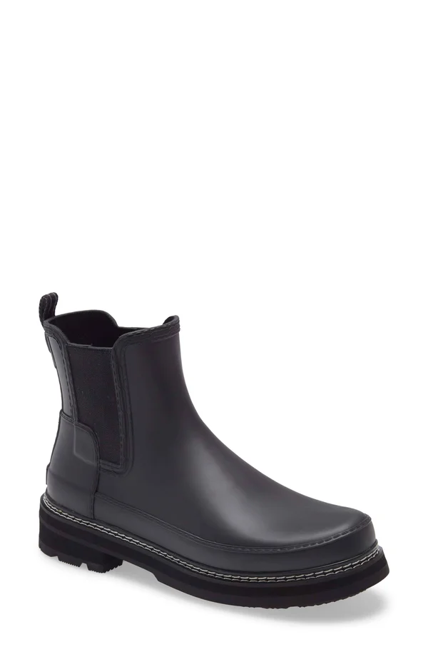 Hunter Women's Refined Stitch Detail Chelsea Boots - Black - UK 5