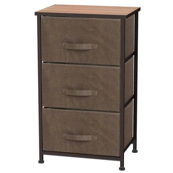 3 Drawer Storage Organizer, Brown