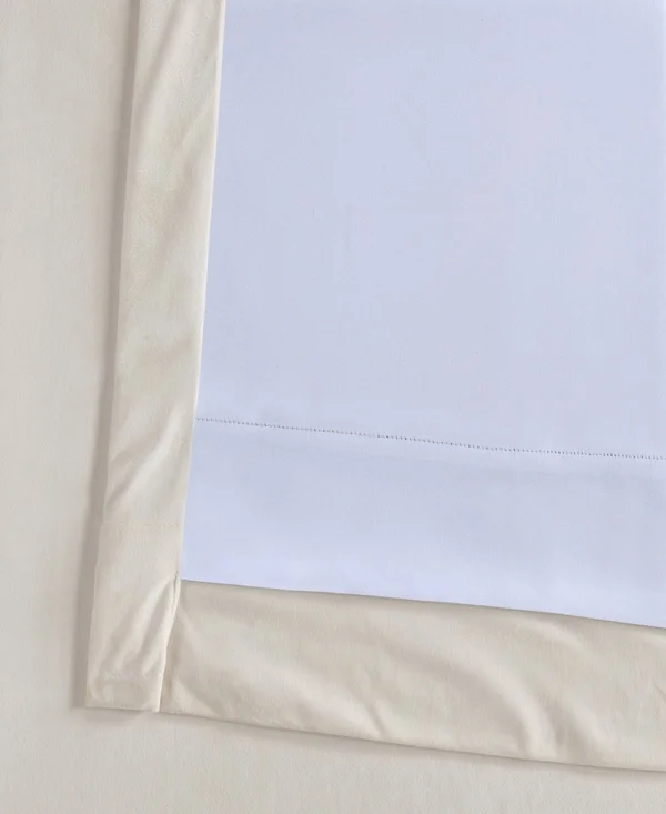 Ivory Velvet Blackout Extra Wide Curtain PANEL, Beige