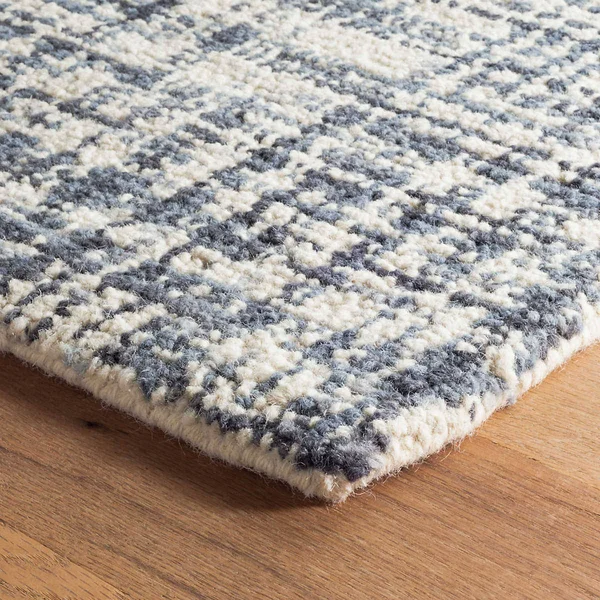 Dash and Albert Olio Blue Hooked Wool Rug 3'x5'