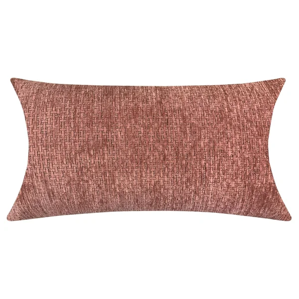 Rodeo Home Katana Textured Chenille Decorative Pillow with Insert - 16x22 x 30x22 - Rose