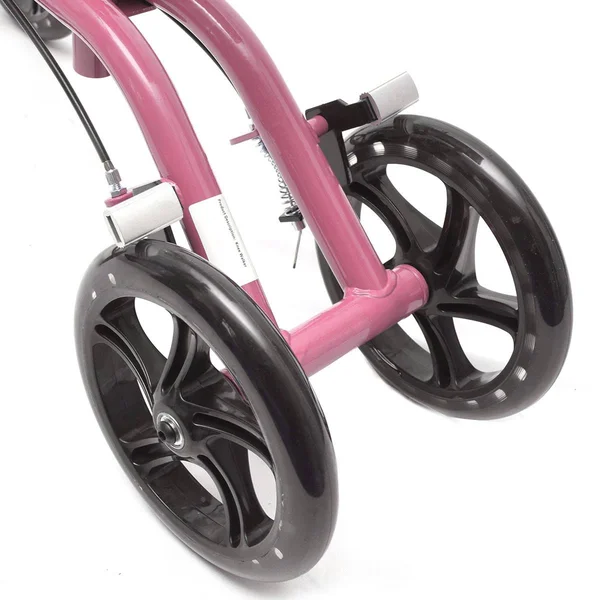 Clevr Medical Foldable Steerable Knee Walker Scooter with Basket - Pink, 30" x 20" x 20"
