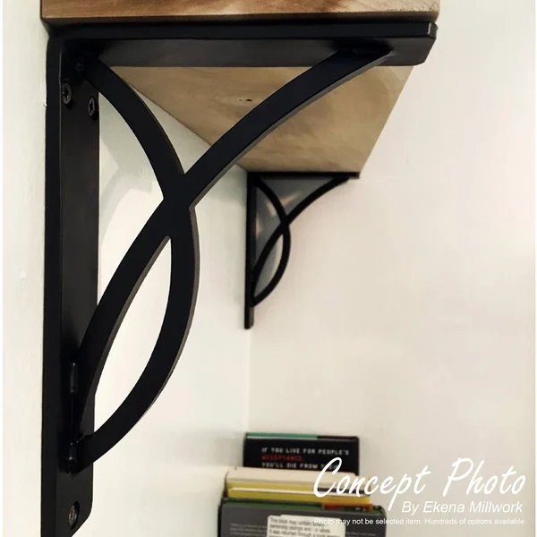 Ashford Wrought Iron Bracket Antiqued Warm Silver 2x22W x 10x22D x 12x22H - (Triple Center Brace)