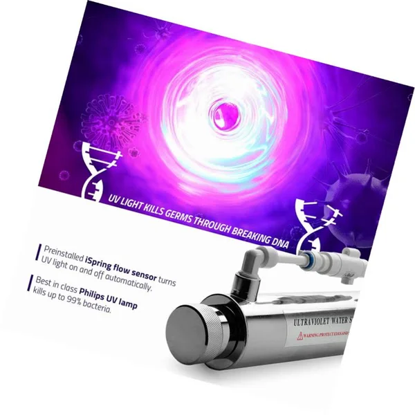 iSpring UVF11B-A 1-GPM 11-Watt 220V UV Disinfection Sterilizer System