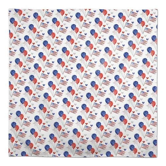 Patriotic Icons Pattern Tablecloth, 58x22 x 58x22 by Designs Direct, Michaels