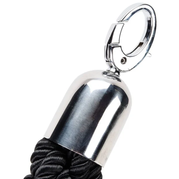 American Metalcraft RSCLRPCHBL Chrome Black Braided 60x22 Barrier Rope