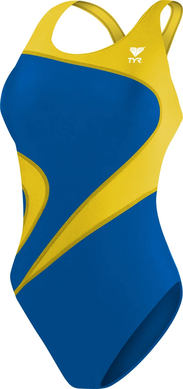 TYR Girl's Alliance T-Splice Maxfit Swimsuit Gold 24 Malit1y