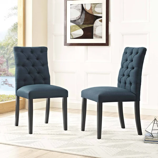 Modway Duchess Dining Chair Fabric Set of 2 - Orange