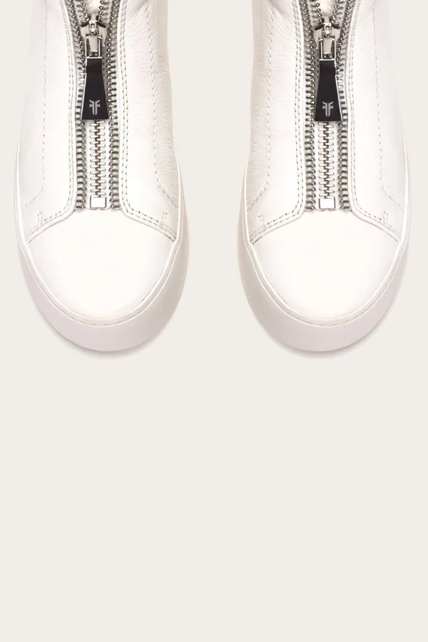 Frye Lena Zip High Women Shoes in White Size 10