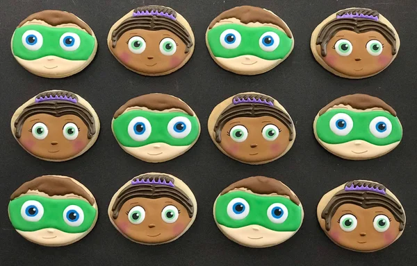 Supr Why X12 Kid Readers Inspired Sugar Cookies - Pig - Dress Up - Red Hood -Princess Birthday Party - PreK - Readers - Princess