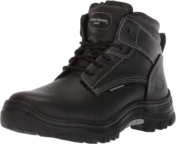 Skechers Men's Work Burgin Tarlac Steel Toe Boot - Black