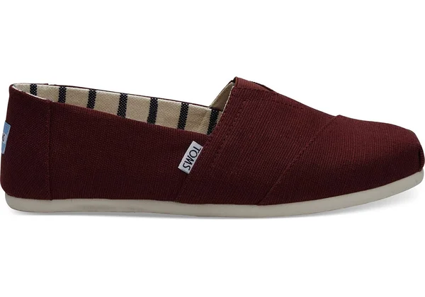 Toms Venice Collection Alpargata (Black Cherry Heritage canvas) Men's Slip on Shoes