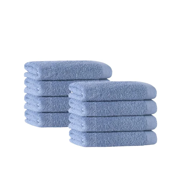 Enchante Home Signature Hand Towels (Set of 8) Water Fall - White