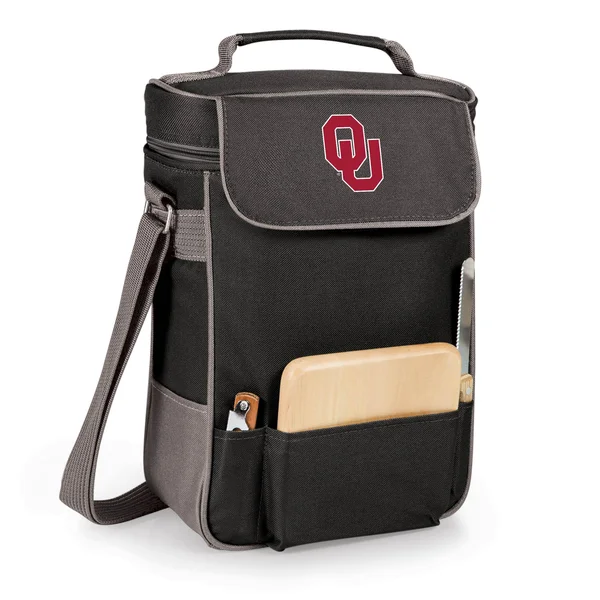 Picnic Time Oklahoma Sooners Duet Wine & cheese Tote - Black