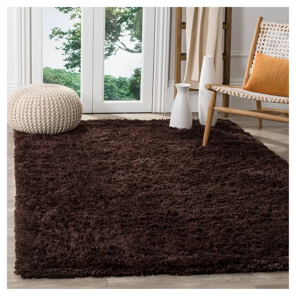 Safavieh Shag SG240E 7&6x22 x 9&6x22 Chocolate Area Rug