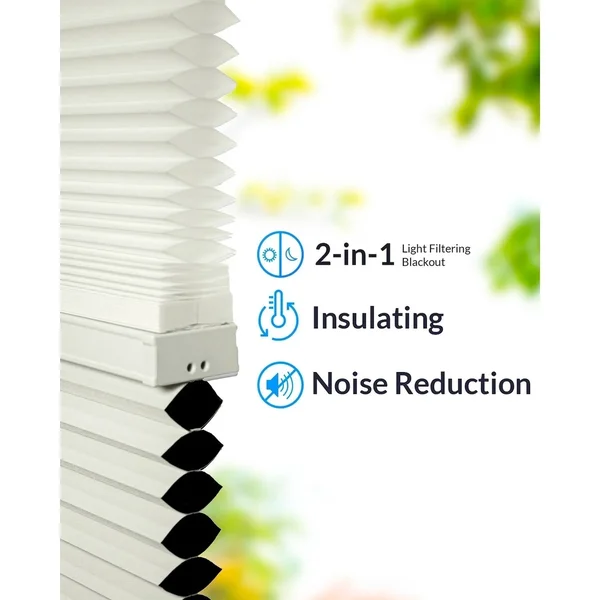Chicology Day N& Night Cordless Cellular Shades - Cotton - 61x22 x 48x22