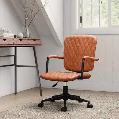 Hadley Task Chair Sand & Stable Upholstery Color: Brown