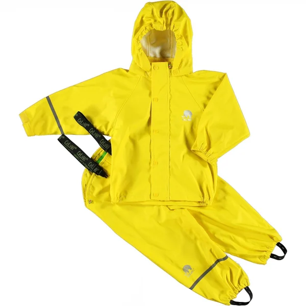 Celavi Kids - Basic Rain Set Yellow - 120 cm - Yellow
