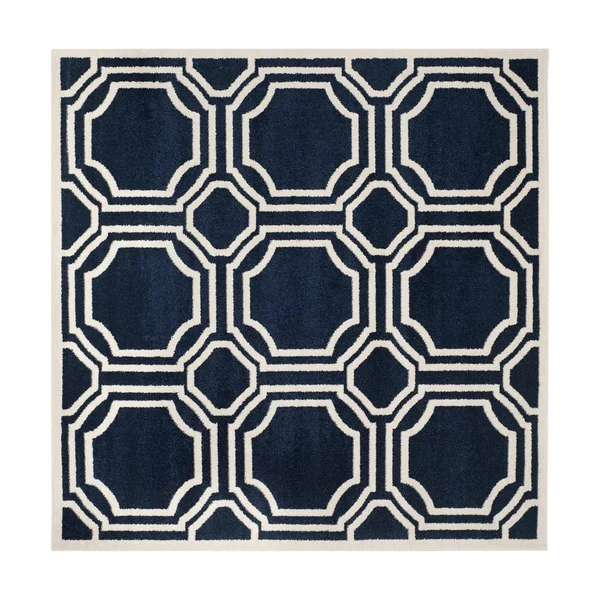 Safavieh Amherst Navy & Ivory 7& x 7& Square Rug