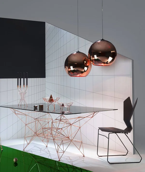 Tom Dixon - Copper Round Pendant Black 25cm