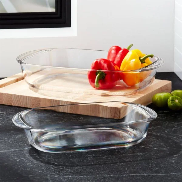 Duralex Ovenchef Glass Rectangular Bakers, Set of 2