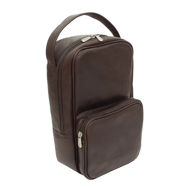 Piel Leather Carry All Vertical Shoe Bag Saddle