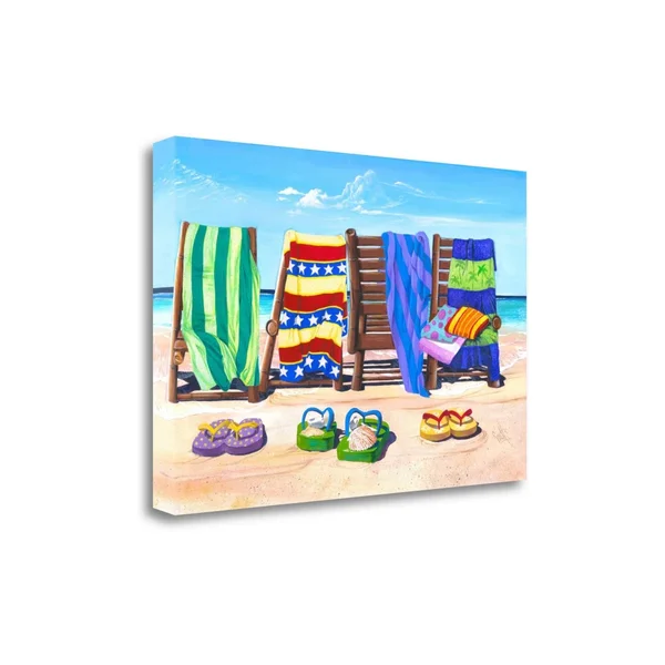 Tangletown Fine Art 20x22 x 29x22 Sandals and SEATS Giclee Print on Gallery Wrap Canvas