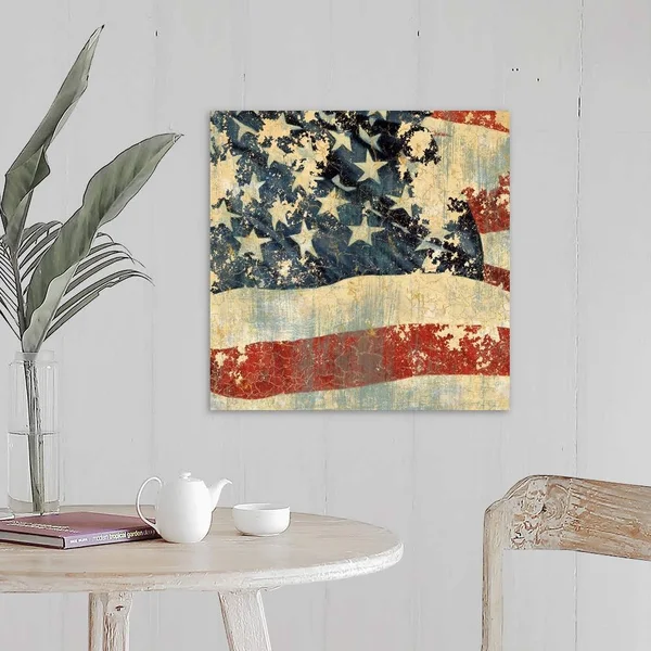 Old Glory II, Large Solid-Faced Canvas Wall Art Print, Great Big Canvas