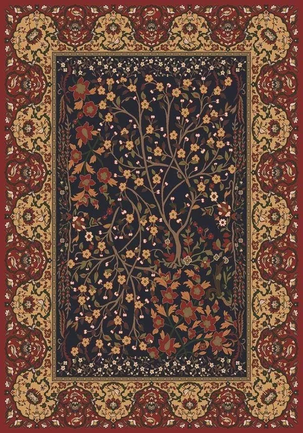 Milliken 5&4x22 x 7&8x22 Russet Kashmiran Pastiche Balsa 7485 Area Rug
